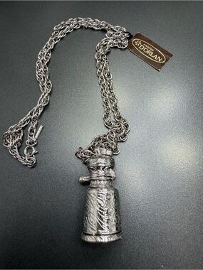 Vintage D’Orlan Silver Bottle Pendant Necklace made in Canada #20SN